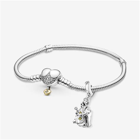 beauty and the beast charm bracelet|pandora belle charm.